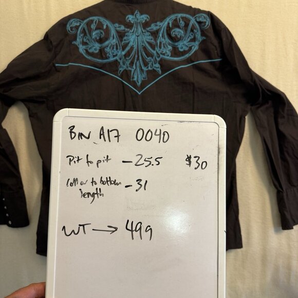 Roper Pearl Snap Denver Shirt Men’s XXL Brown Embroidered Western Rodeo Cowboy - Picture 9 of 9